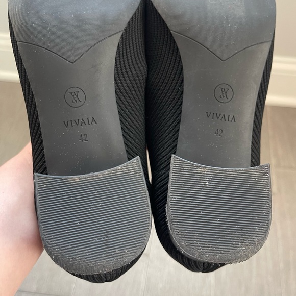 VIVAIA Square Toe Chunky Heels Melody Pro Black Size 42 US 10.5 Minimalist Work - Picture 11 of 14